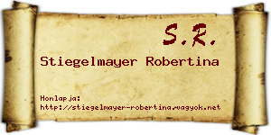 Stiegelmayer Robertina névjegykártya